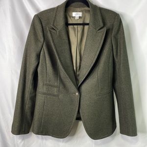 Loft dark green wool blazer